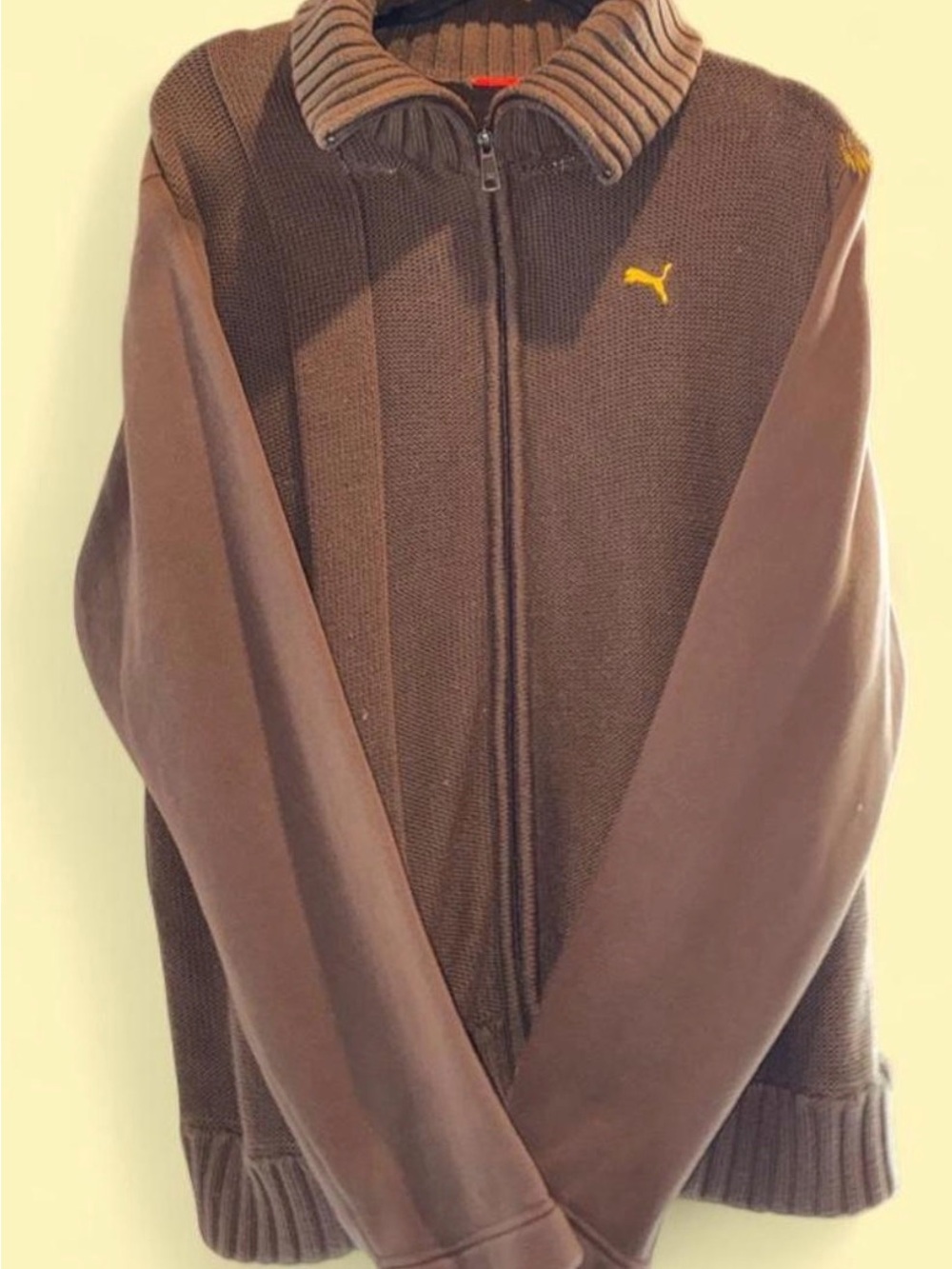 Puma Black Knit Top with Red Logo Label